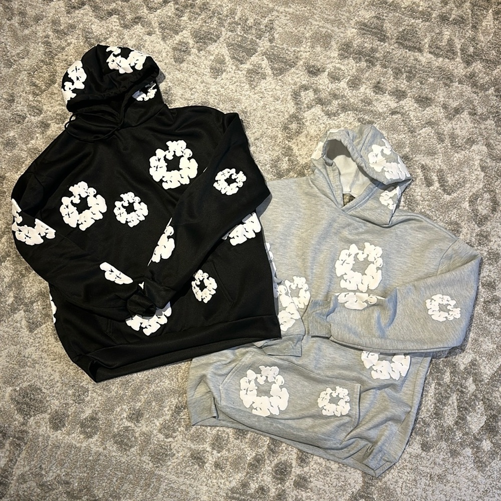 Denim Tears Hoodies Grey and Black